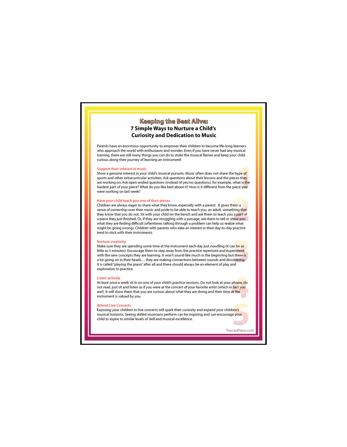 7 Simple Ways to Nurture a Child’s Curiosity and Dedication to Music