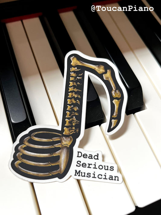 Dead Serious Musician Premium Vinyl Sticker - Limited Halloween Edition!