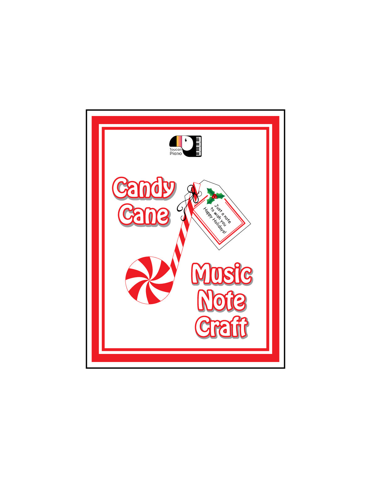 Candy Cane Music Note Craft