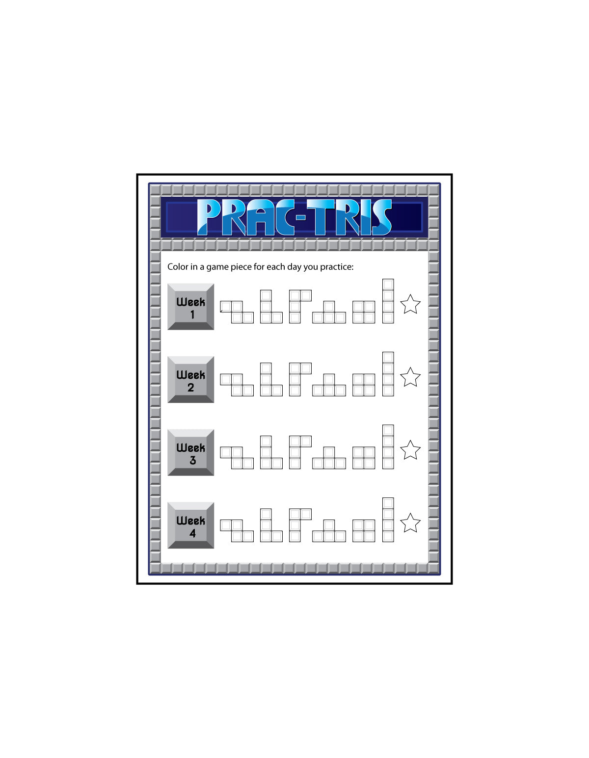 Prac-Tris: The Videogame-Inspired Practice Challenge