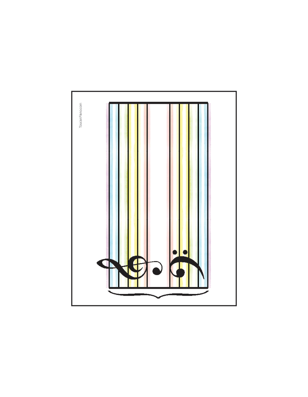 Rainbow Piano Manuscript Paper